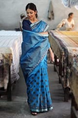 Sootisyahi -Handblock Print Maheshwari Silk Saree