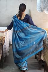 Sootisyahi -Handblock Print Maheshwari Silk Saree