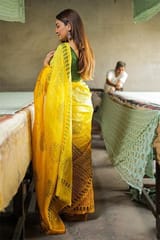 Sootisyahi -Handblock Print Chanderi Silk Saree