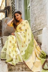 Sootisyahi -"PERSISTENCE" HANDBLOCK PRINT MUL COTTON SAREE