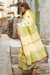 Sootisyahi -"PERSISTENCE" HANDBLOCK PRINT MUL COTTON SAREE