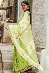 Sootisyahi -"PERSEVERANCE" HANDBLOCK PRINTED MUL COTTON SAREE