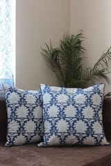 Sootisyahi 'Banuksha' Handblock Printed Cotton Cushion Cover Set