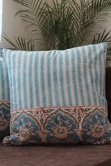 Sootisyahi 'Sky Creeper' Handblock Printed Cotton Cushion Cover Set