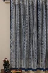 Sootisyahi 'Sacred Patterns' Handblock Printed Voile Cotton Door and Window Curtain Combo