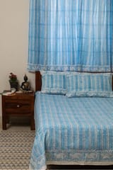 Sootisyahi 'Sky Weed' Handblock Printed Cotton Bedsheet