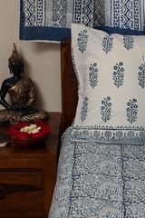 Sootisyahi 'Cuckoo' Handblock Printed Cotton Bedsheet