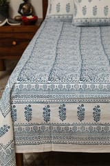 Sootisyahi 'Cuckoo' Handblock Printed Cotton Bedsheet