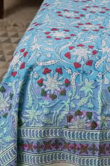 Sootisyahi 'Floral Mesh' Handblock Printed Cotton Bedsheet