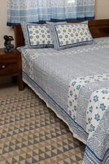 Sootisyahi 'Dream of Stars' Handblock Printed Cotton Bedsheet