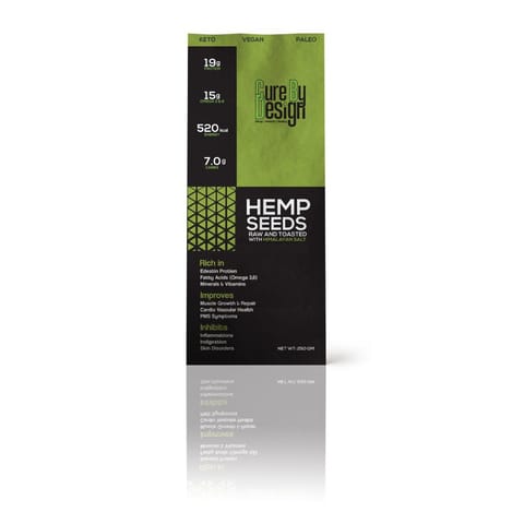 Cure By Design Hemp Seed Toasted with Pink Salt For Nutrition
