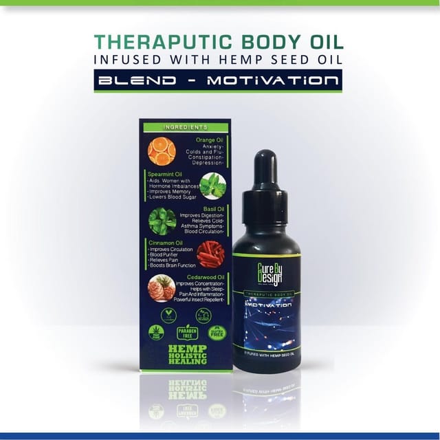 Cure By Design Therapeutic Oil Healing Blend for Motivation
