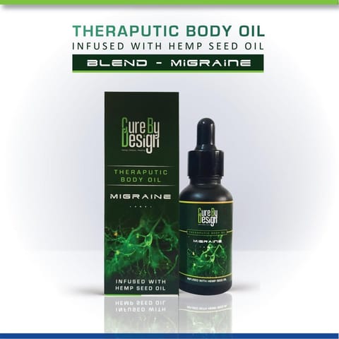 Cure By Design Therapeutic Oil Healing Blend for Migraine