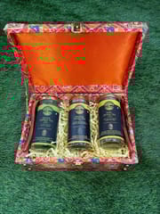 Glenberg Printed Gift Box with 3 Tea Jars Jars