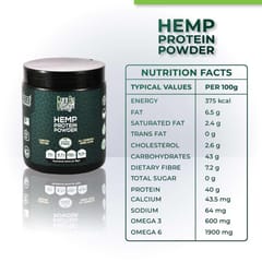 Cure By Design Natural  Hemp Protein For Nutrition - 300 Grams