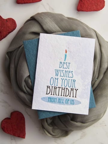 Plantables-Birthday Blues-Pack of Greeting Card and Seed Paper Envelope