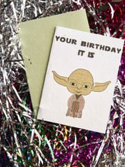 Plantables-Star Wars Birthday Greeting-Pack of Greeting Card and Seed Paper Envelope