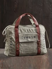 Mona B Upcycled Canvas Duffel Gym Travel and Sports Bag With Stylish Design for Men and Women: Dream
