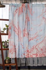 SootiSyahi 'Dreaming Sky' Handmarble Printed Cotton Window Curtain