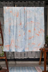 SootiSyahi 'Dreams of Heaven' Handmarble Printed Cotton Window Curtain