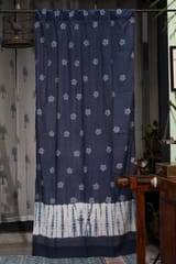 SootiSyahi 'Indigo Stargazing' Handblock Printed Cotton Door Curtain