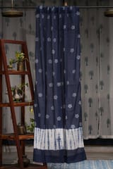 SootiSyahi 'Indigo Stargazing' Handblock Printed Cotton Door Curtain