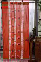 SootiSyahi 'Madhuban' Handblock Printed Cotton Door Curtain