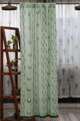 SootiSyahi 'Pastel Dreams' Handblock Printed Cotton Door Curtain