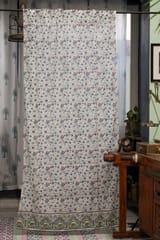 SootiSyahi 'Floral Blossom' Handblock Printed Cotton Door Curtain