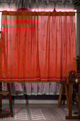 SootiSyahi 'Dawning Pastel' Handblock Printed Cotton Window Curtain