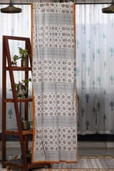 SootiSyahi 'Sparkling Star' Handblock Printed Cotton Door Curtain