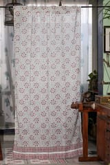 SootiSyahi 'Floral Chakras' Handblock Printed Cotton Door Curtain