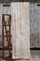 SootiSyahi 'Gray Fantasy' Handmarble Printed Cotton Door Curtain