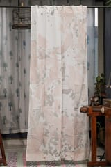SootiSyahi 'Gray Fantasy' Handmarble Printed Cotton Door Curtain