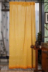 SootiSyahi 'Pastel Lotus' Handblock Printed Cotton Door Curtain