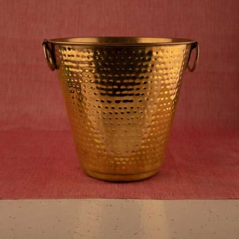 P-Tal-Brass Antique Ice Bucket - Bucket Planter