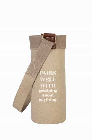 Mona B Upcycled Canvas Wine Bags perfect to give as a gift or for yourself as you new go-to wine bag: Finish Wine