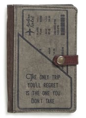 Mona B Upcycled Canvas Trip Regrets Passport Wallet