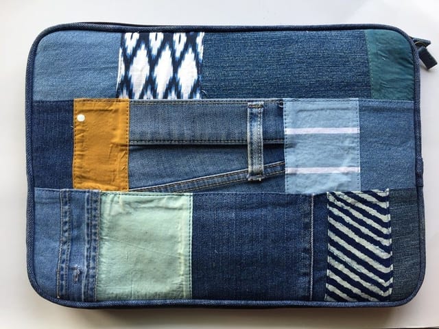 UMW - Blues Denim Patchwork Laptop sleeve