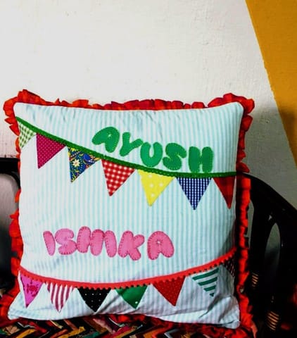 Use Me Works-Customizable Name Applique Cushions