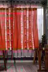 SootiSyahi 'Madhuban' Handblock Printed Cotton Window Curtain