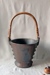 Terracotta by Sachii Longpi Black Pottery Ice Bucket Large