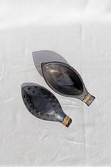 Terracotta by Sachii "Longpi Black Pottery 'Matsya' Serving Bowls Set of 2"