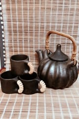 Terracotta by Sachii "Longpi Black Pottery Pumpkin Teaset"