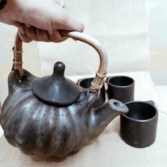 Terracotta by Sachii "Longpi Black Pottery Pumpkin Teaset"