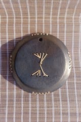 Terracotta by Sachii Longpi Black Pottery Wall Plate Round