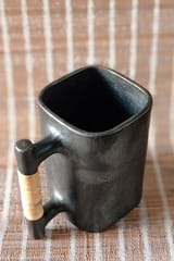 Terracotta by Sachii "Longpi Black Pottery Beer Mug Large Square"