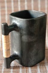 Terracotta by Sachii "Longpi Black Pottery Beer Mug Large Square"