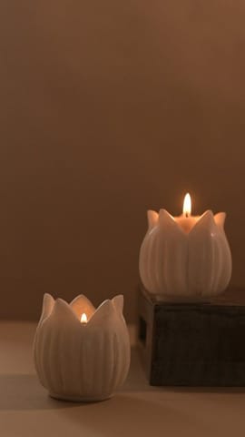 Vata Living-Padm Marble Diya
