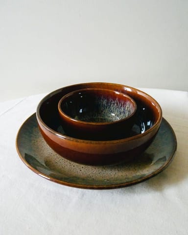 Vata Living-Stoneware Raku Bowl